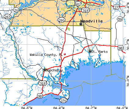 Wakulla County, FL map