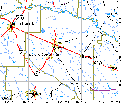 Appling County, GA map