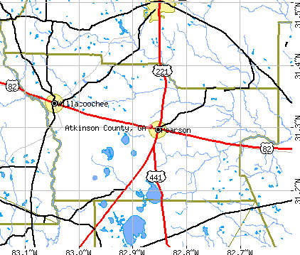Atkinson County, GA map