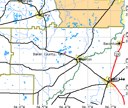 Baker County, GA map