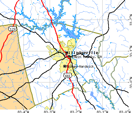 Baldwin County, GA map