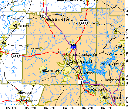 Bartow County, GA map