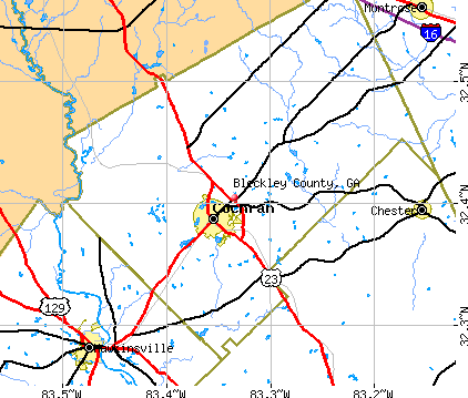 Bleckley County, GA map