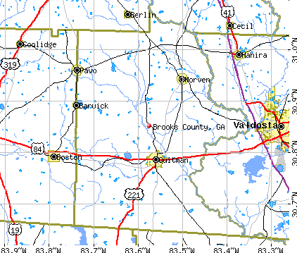 Brooks County, GA map