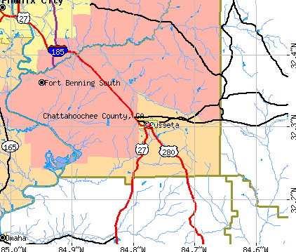 Chattahoochee County, GA map