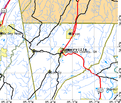 Chattooga County, GA map