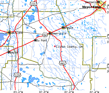 Clinch County, GA map