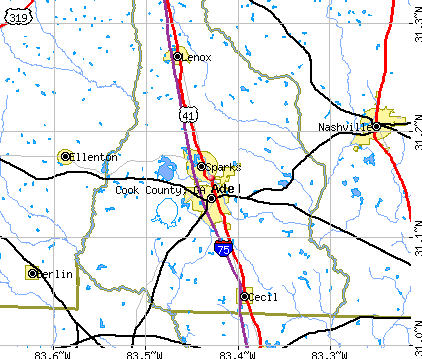 Cook County, GA map