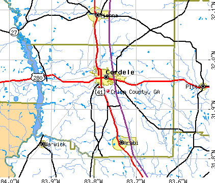 Crisp County, GA map