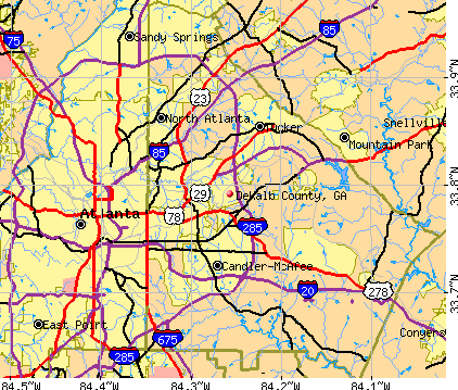 DeKalb County, GA map