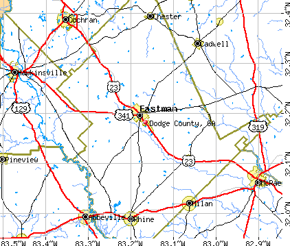 Dodge County, GA map