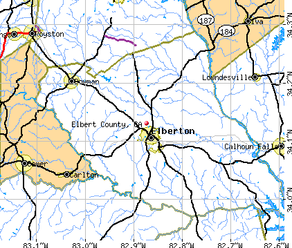 Elbert County, GA map
