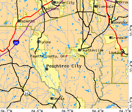 Fayette County, GA map