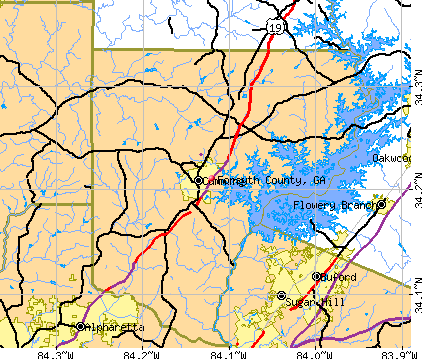 Forsyth County, GA map