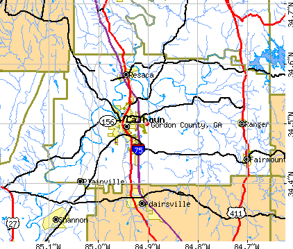 Gordon County, GA map