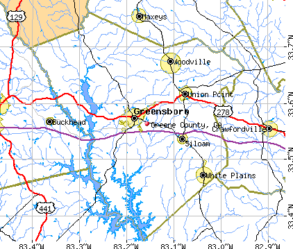 Greene County, GA map