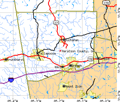 Haralson County, GA map