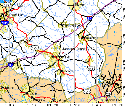 Jackson County, GA map