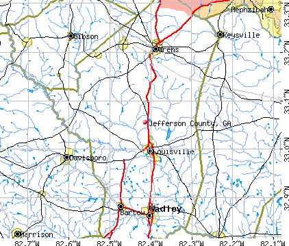Jefferson County, GA map