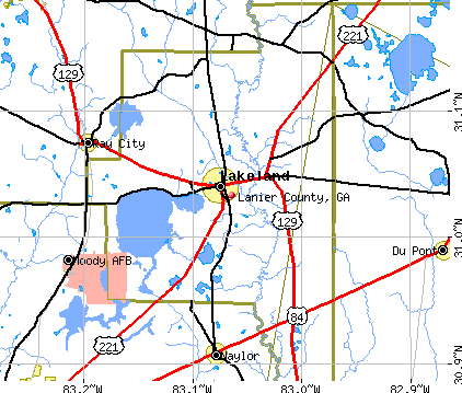 Lanier County, GA map