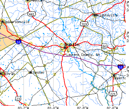 Laurens County, GA map