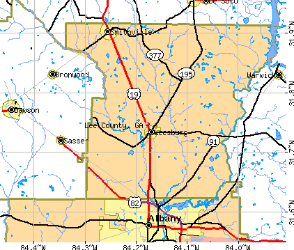 Lee County, GA map