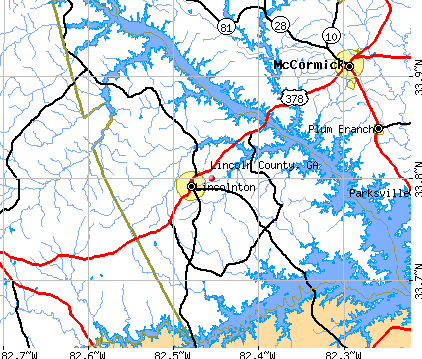 Lincoln County, GA map
