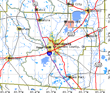 Lowndes County, GA map