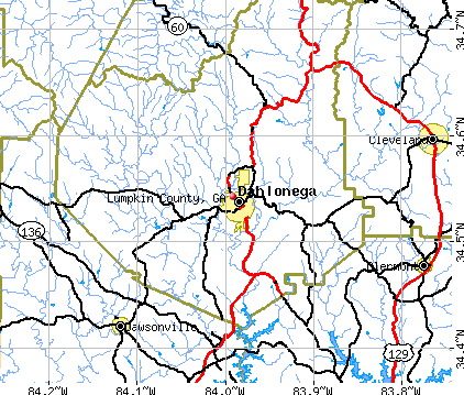 Lumpkin County, GA map