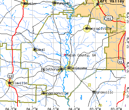 Macon County, GA map