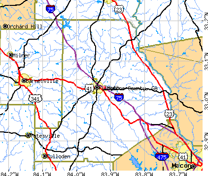 Monroe County, GA map