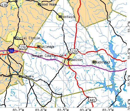 Morgan County, GA map