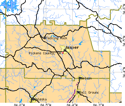 Pickens County, GA map
