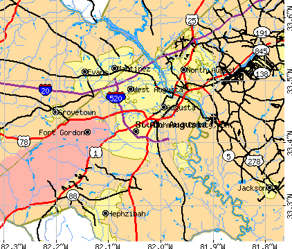 Richmond County, GA map