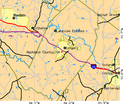 Rockdale County, GA map