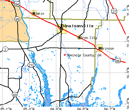 Seminole County, GA map