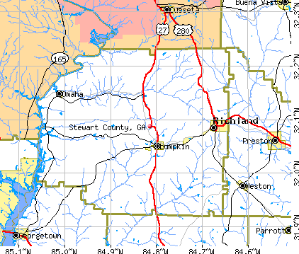 Stewart County, GA map