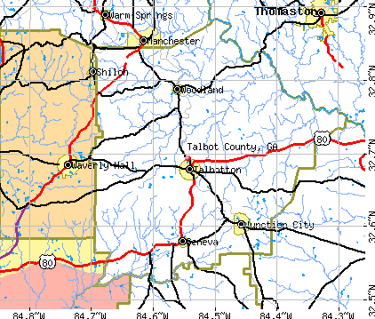 Talbot County, GA map