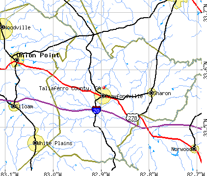 Taliaferro County, GA map