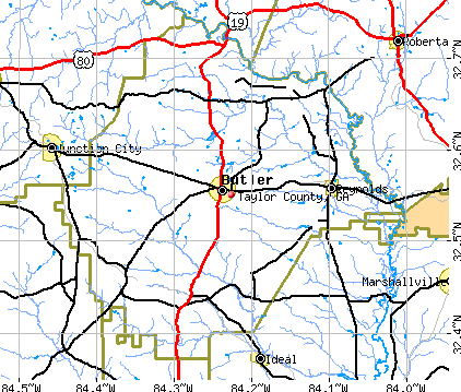 Taylor County, GA map