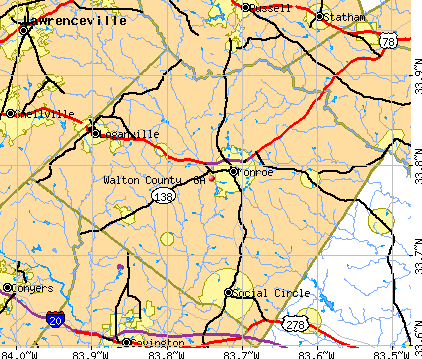 Walton County, GA map