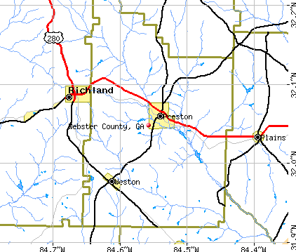 Webster County, GA map