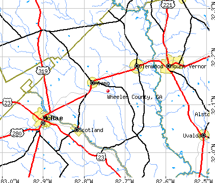 Wheeler County, GA map