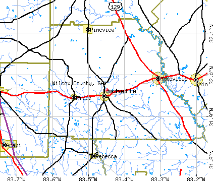 Wilcox County, GA map