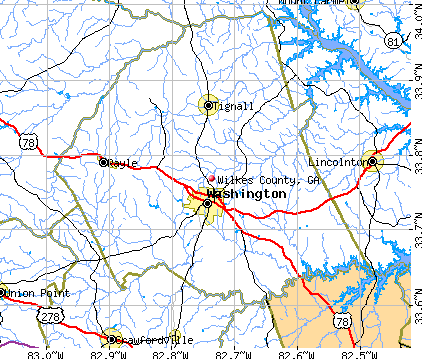 Wilkes County, GA map