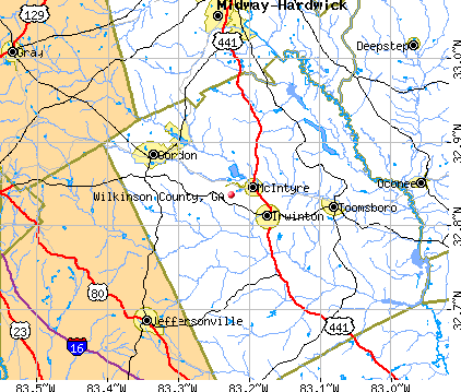 Wilkinson County, GA map