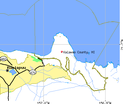 Kalawao County, HI map