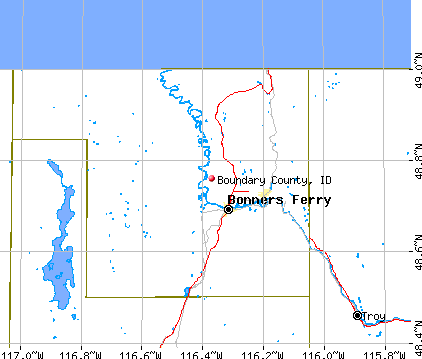 Boundary County, ID map