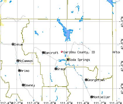 Caribou County, ID map
