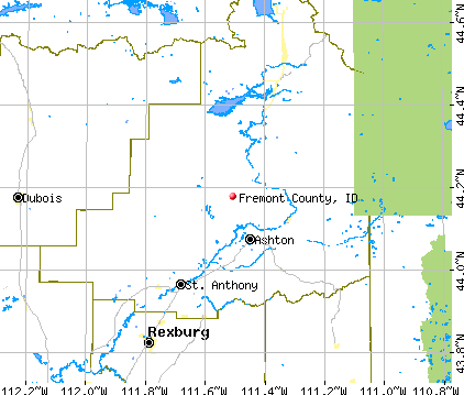 Fremont County, ID map